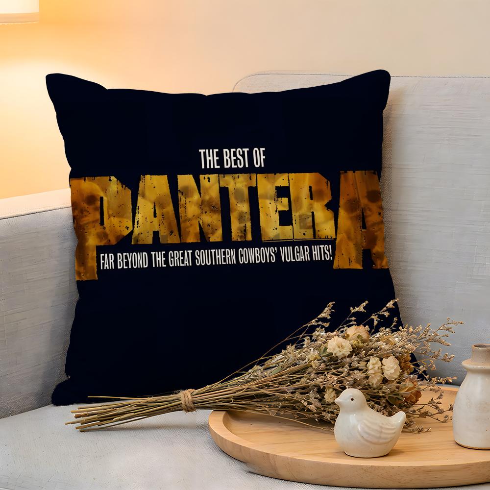 Cushion Cover Linen SkinFriendly Soft Decorative Case for Sofa Home Decor PPantera Band Pillow cover