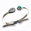 Ювелирный браслет-манжета Santa Rosa с бирюзовым драгоценным камнем 925 пробы и посеребренным покрытием
