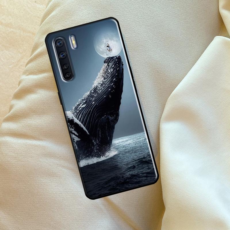 Чехол Рыба Кит Волна Море Для Oppo A17 A94 A74 A54 A60 A40 A80 A16 A76 A96 A98 A58 A78 A18 A38 A57 A15 A5 A6 Pro