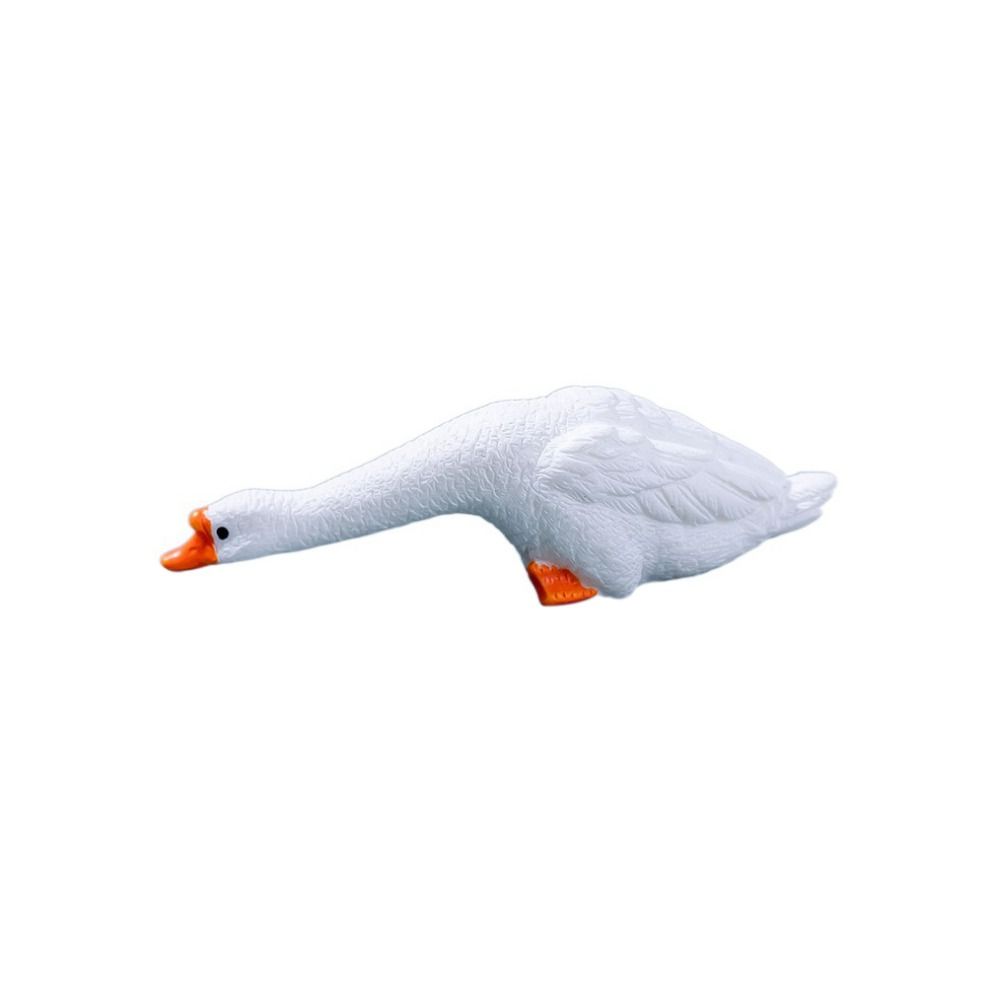 Decorative Rockery Pavilion Bridge LIfelike Simulation Goose Micro Landscape Ornaments Resin White Duck Statue Fairy Garden