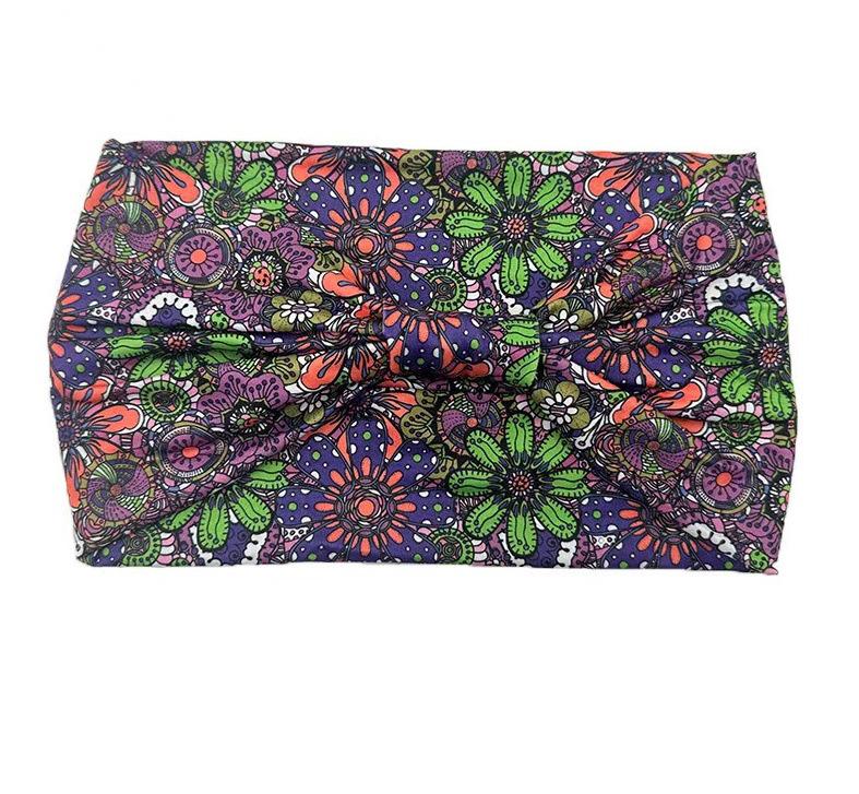 Женская богемная повязка для йоги с узором «кешью» - Впитывающая пот, эластичный хлопковый аксессуар для волос