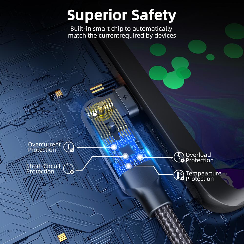 FONKEN Поворот на 180 градусов USB-кабель типа C 3A для быстрой зарядки Micro USB-кабель для зарядного устройства мобильного телефона для Samsung Galaxy Xiaomi Huawei аксессуары для мобильных телефонов