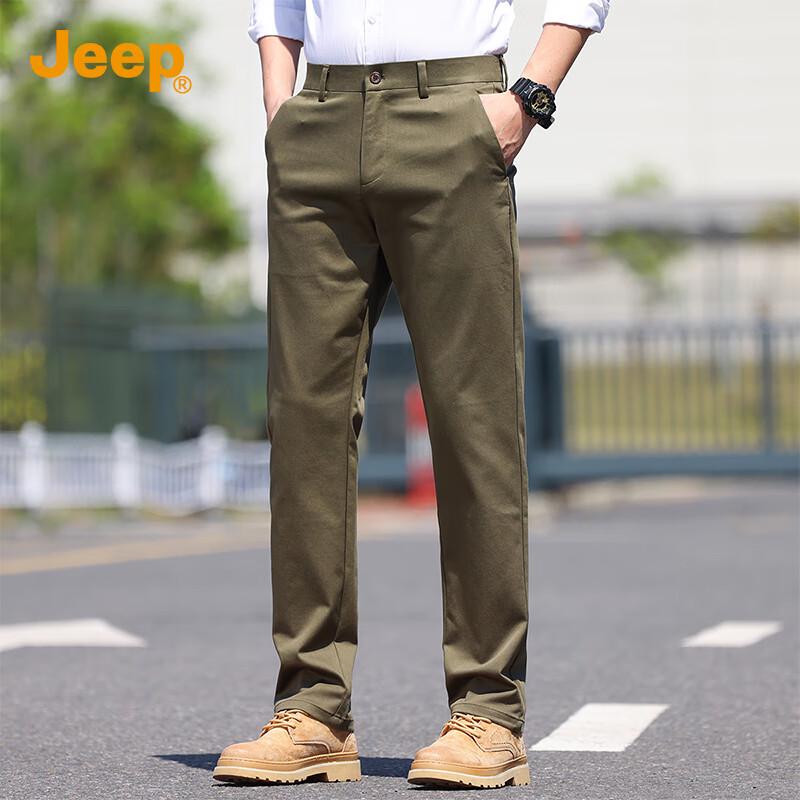 Jeep Men's Tencel Lyocell Blend Casual Straight Leg Pants