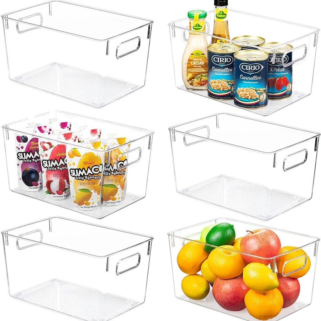 4 шт. Набор кухонных органайзеров для холодильника, ящиков, прозрачных ящиков для хранения продуктов, овощей, банок, напитков, яиц, ящиков для хранения