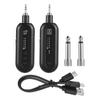 Wireless Guitar System Rechargeable Guitar Transmitter Receiver Set UHF with 5 Channels for 3.5mm/6.35mm Electric Guitar Bass