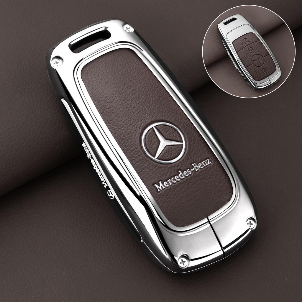 GLC GLB Zinc Alloy Leather Car Remote Key Case Cover For Mercedes Benz A C E S G Class GLC CLE CLA GLB GLS W177 W205 W213 W222
