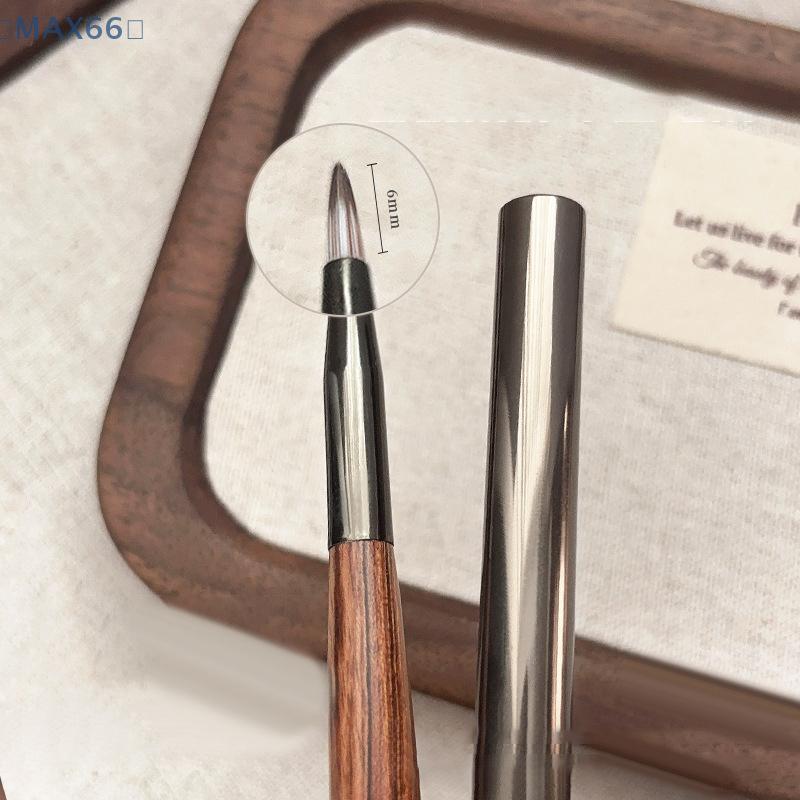 Многофункциональная ручка для рисования УФ-гелем из орехового дерева с крышкой, кисть для нейл-арта для растушевки, градиентного рисования, лайнер для детализации, инструмент для маникюра