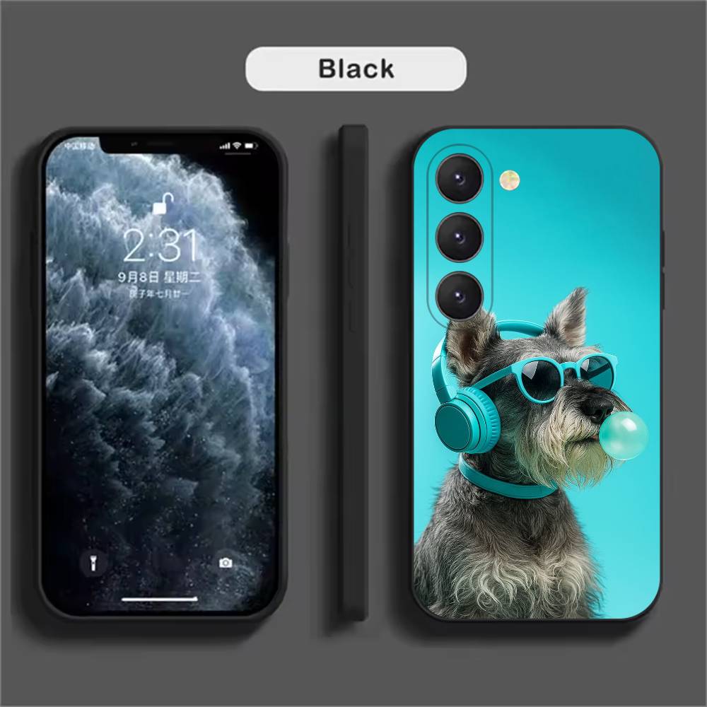 Мультяшная собака Шнауцер Чехол для телефона для Samsung Galaxy A52 A42 A32 A22 A12 A02S A72 A73 A51 A41 A31 A21S A71 A40 A30S A20S