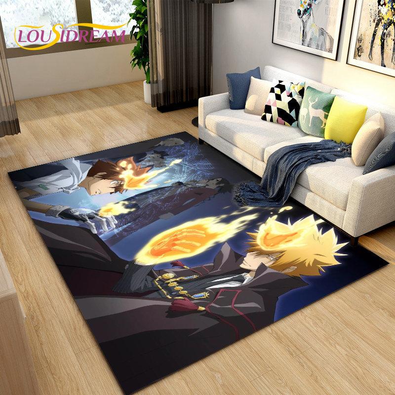Учителя Hitman Reborn Аниме Ковер Большой, Ковер для Гостиной Спальни Дивана Придверный Коврик Декорация, Детский Нескользящий Напольный Коврик