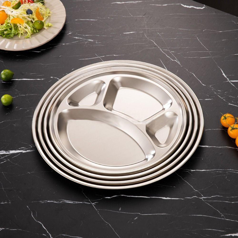 1 шт. Тарелка-поднос с 4 отделениями, Поднос для ресторана быстрого питания, Прочный поднос для подачи еды