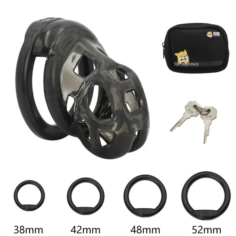 Soft Silicone Chastity Device Adjustable Cock Cage Lock for Men BDSM Discreet Fetish Training Adult Toy sextoy chastity cage