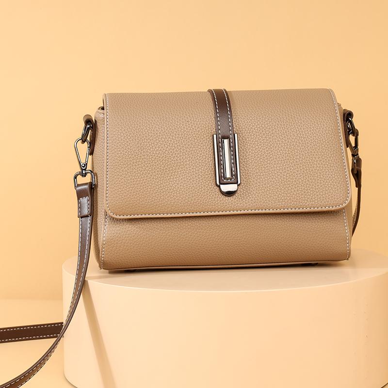 Маленькая сумка через плечо, основная женская сумка-тоут из 100% натуральной кожи, однотонная женская сумка-клатч на 2023 год, сумка через плечо