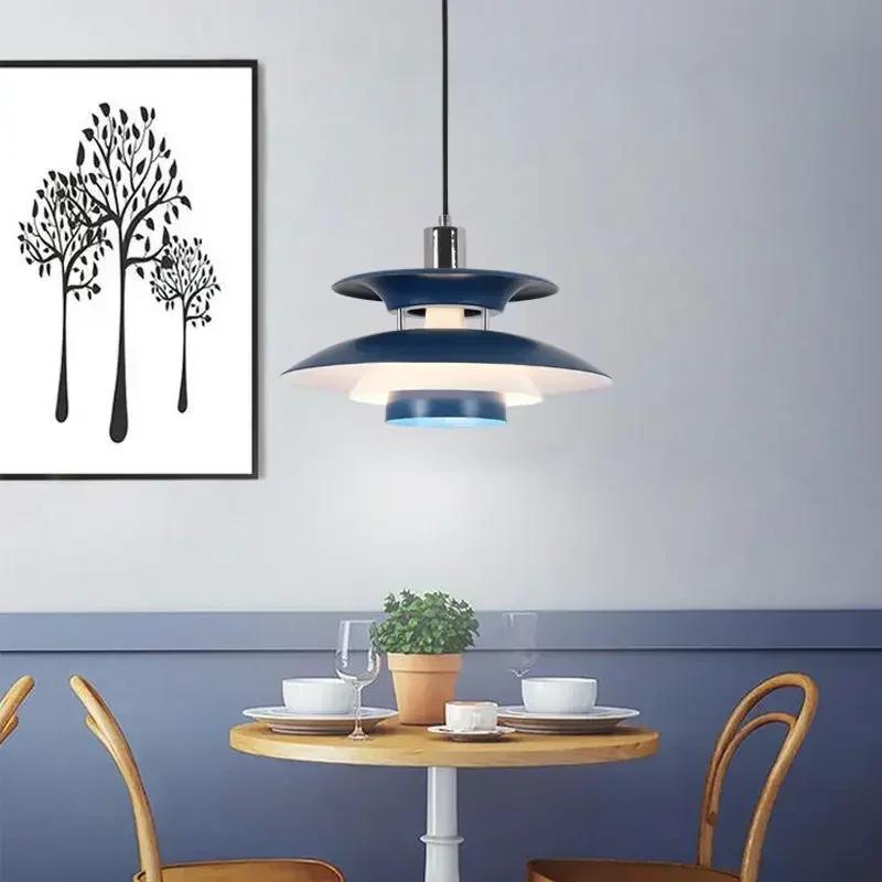 Цветная светодиодная люстра E27 датская люстра обеденный стол люстра гостиная столовая кухня коридор декоративный светильник