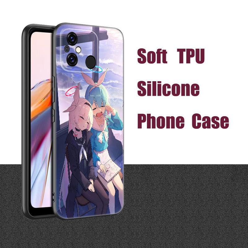 Игра Blue Archive Черный силиконовый чехол для телефона для Xiaomi Redmi 7A 8A 9A 10A 11A 9C 10C 12C 13C 11 Prime A1 A2 + 12 4G Note 9T 12R
