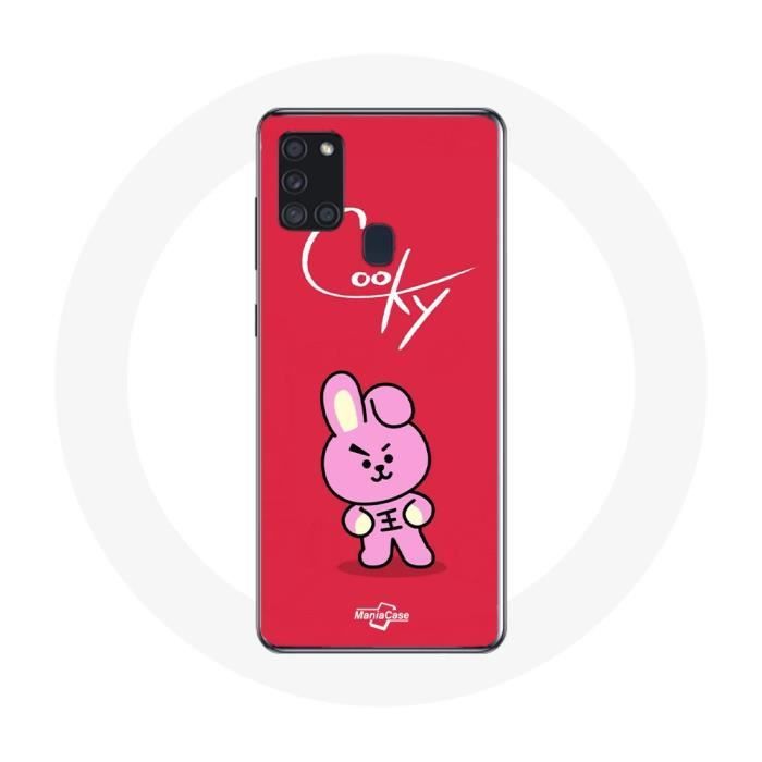 Чехол - MANIACASE - Samsung Galaxy A21S - BTS Bangtan Garçons BT21 Cooky - Черный силикон - Красный