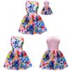 Lilo Stitch Girl Dress With Butterfly Bow Polyester Cotton For Spring Autumn Playtime