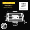 Wutuo 304 Нержавеющая сталь Полированный Ванная комната Большой поток Слив для пола