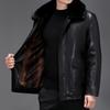 Съемная внутренняя подкладка, мужская куртка из натуральной кожи большого размера, наряд для папы среднего и пожилого возраста, куртка из утолщенной бархатной кожи, модная