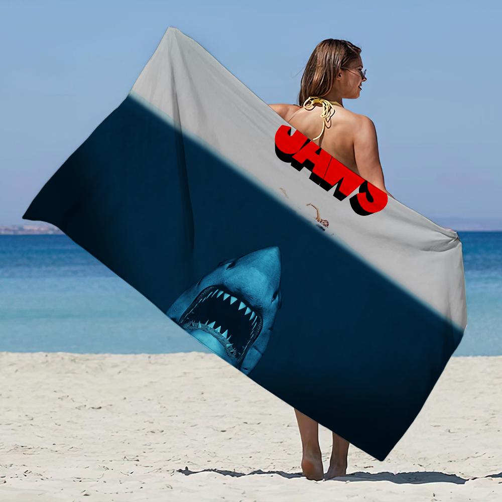 Jaws Movie O-Ocean Towel Beach Towel Oversized Quick Dry Towel Absorbent Soft Swim BeachTowels for Men Women