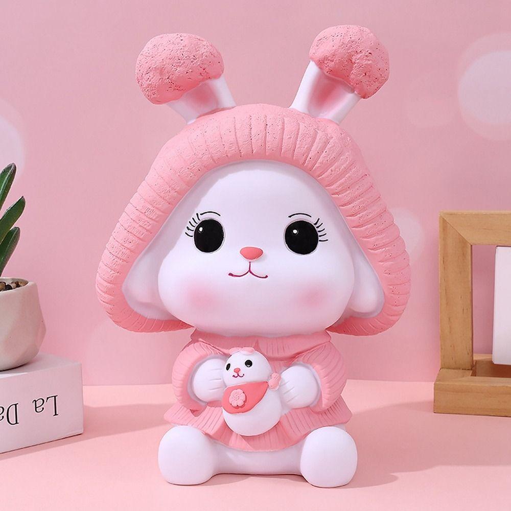 Милая копилка-свинка из винила с большим объемом для хранения, противоударная, прочная копилка-кролик для девочек