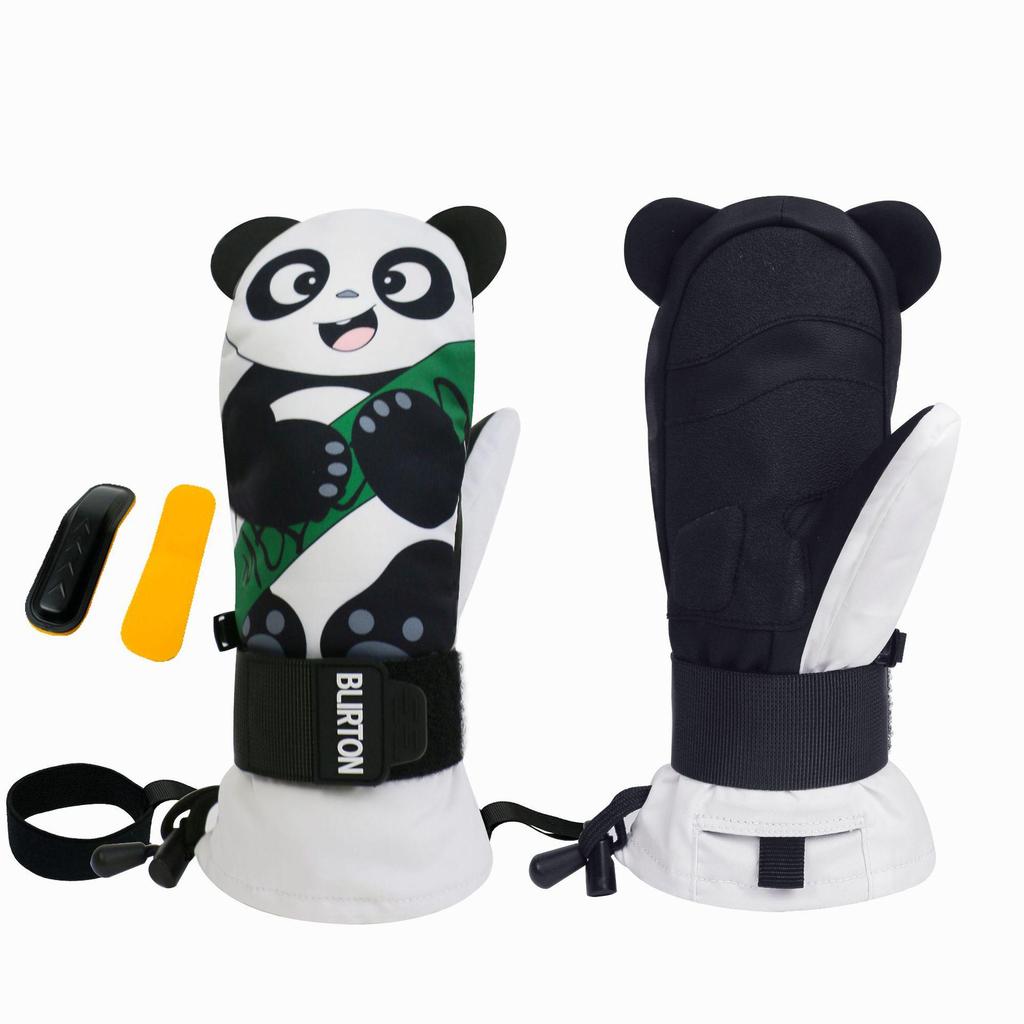 Детские зимние лыжные перчатки «Панда»: Двухслойный, Износостойкий, Теплый, Водонепроницаемый