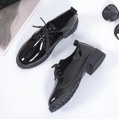 Модная женская обувь на толстом каблуке, весенняя новинка, с круглым носком, глубоким вырезом, шнуровкой спереди, мягкой подошвой, противоскользящая, износостойкая, низкая