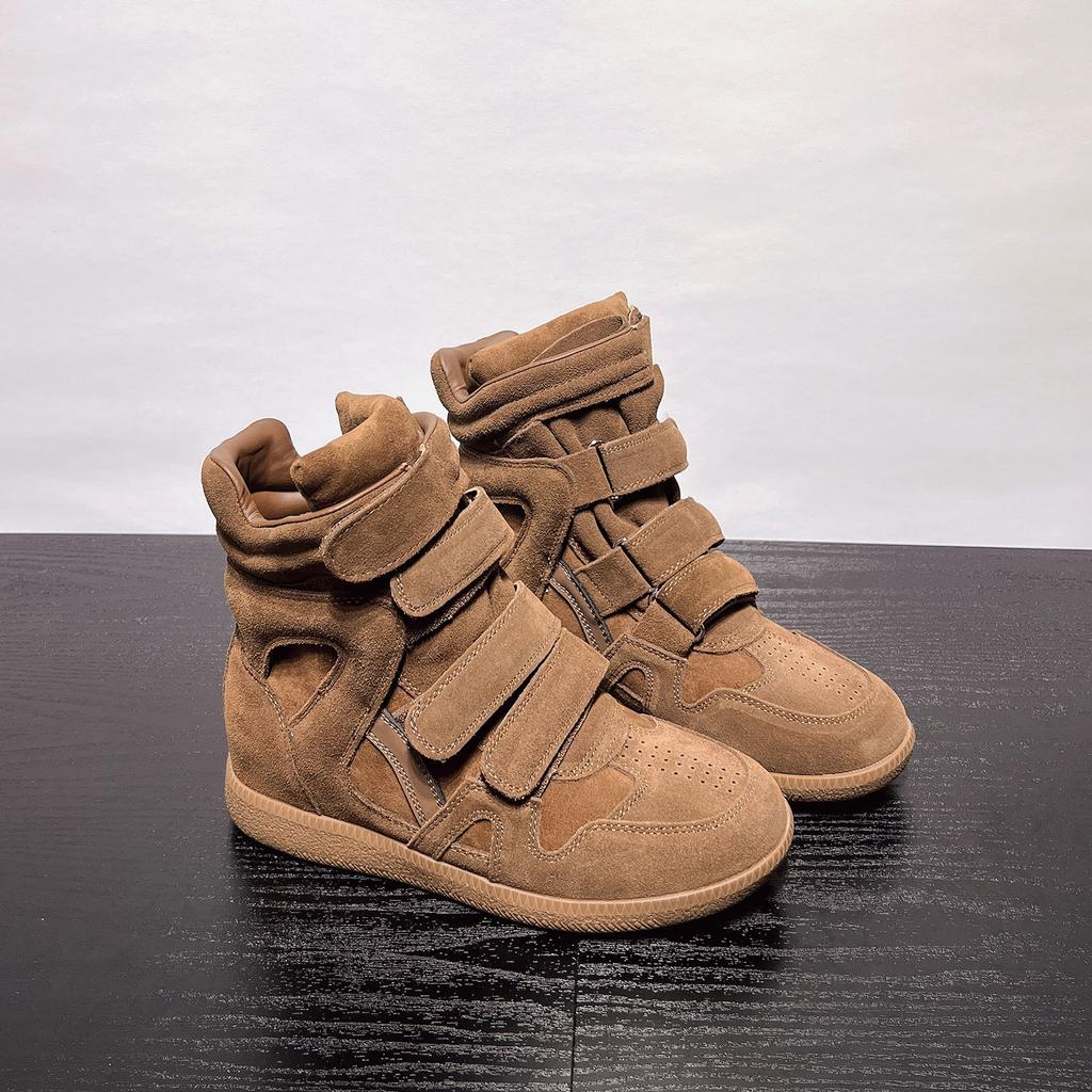 Классические, Стильные, Высокие кроссовки для женщин, Натуральная кожа, Новые, Универсальные, Спортивные и повседневные кроссовки в ретро-стиле на липучках