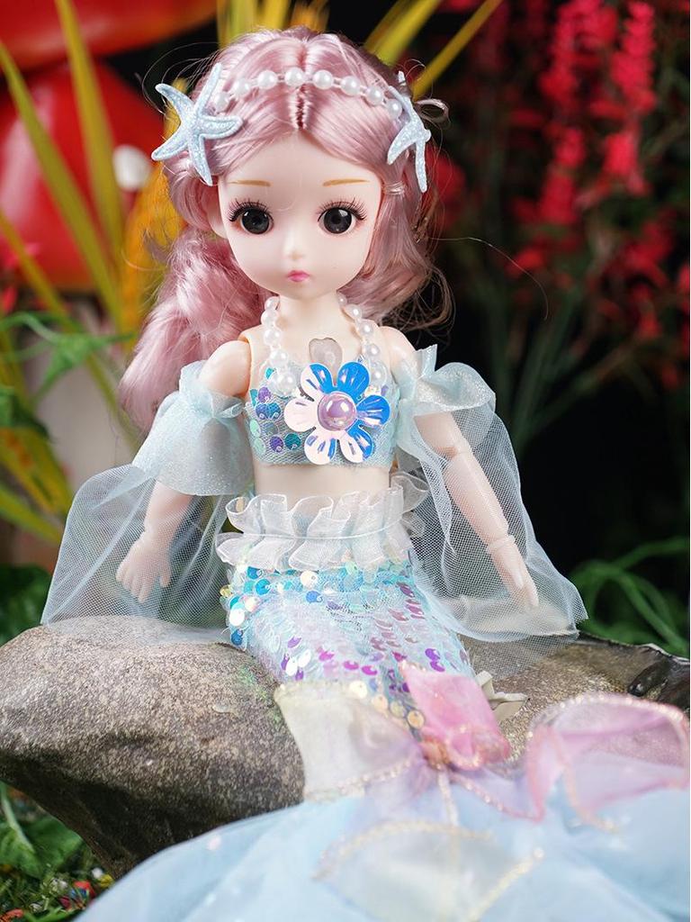 Музыкальная кукла принцесса русалочка для девочек, идеальный подарок от Night Market