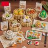 Китайский Вкусный Чайный Блок Закуска Строительный Кирпичик Креветки Равиоли Рулет из Рисовой Лапши Традиционные Китайские Рисовый Пудинг Игрушки