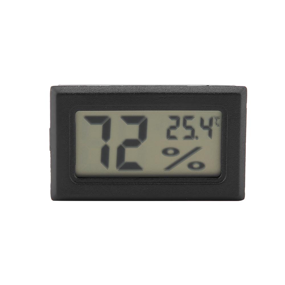 Embedded Digital Hygrometer Thermometer Humidity Temperature Monitor with Built in Probe Black
