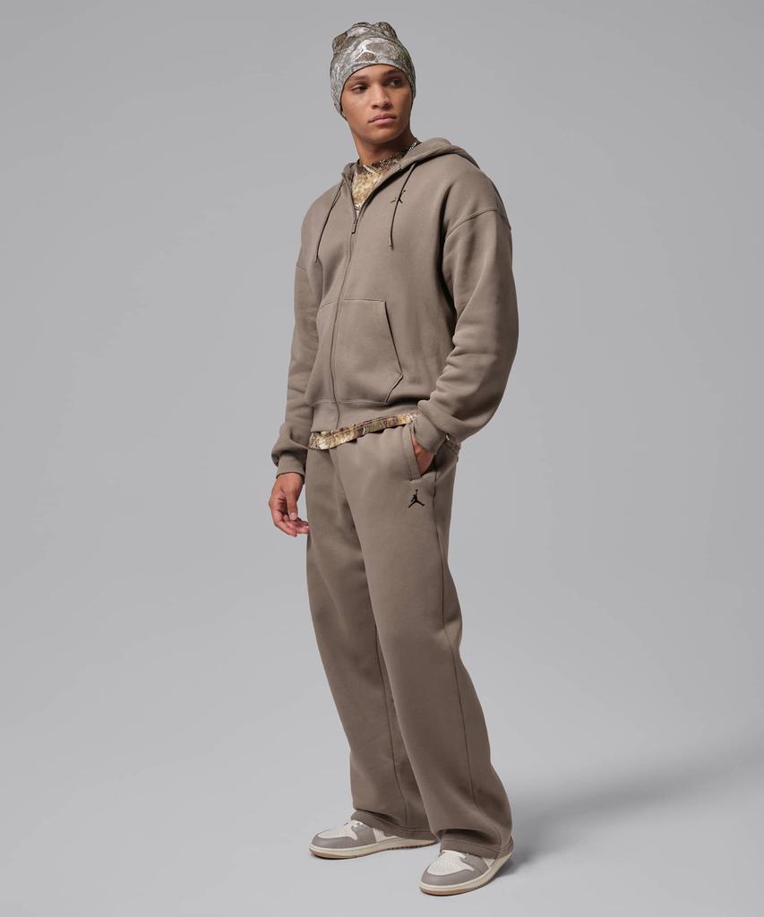 Nike Штаны Jordan Brooklyn Fleece Оверсайз с открытым низом M - Оливково-серый:Черный / Ib7238-040