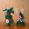 1/2pcs Mini Desktop Christmas Tree Decor PE Small Xmas Ornaments for Holiday Scene Decoration Tabletop Party Accessory