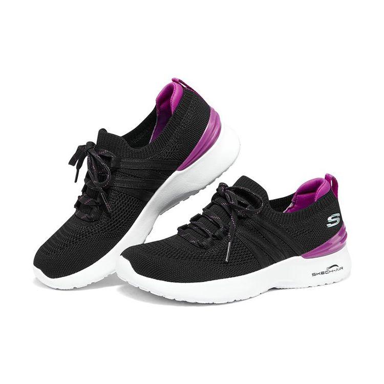Skechers Skech-Air Dynamight Сетчатая ткань Удобные Повседневные Низкие Кроссовки Lifestyle Женские Черный Фиолетовый 149750-BKPR