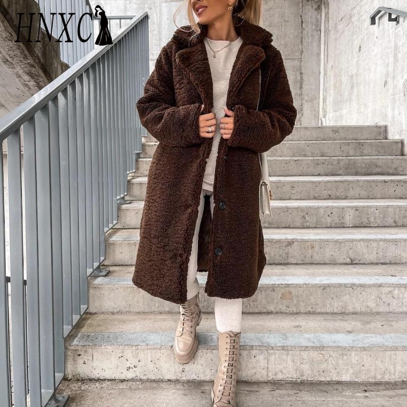 HNXC Женские винтажные повседневные куртки и пальто с решетчатым принтом, осенне-зимние куртки-поло с длинными рукавами и воротником