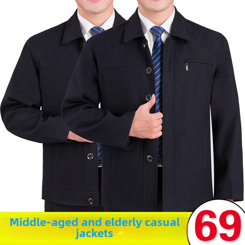 Spring/Autumn Men's Casual Thin Jacket for Middle-Aged & Elderly