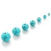 Light Blue Turquoises Stone Natural Round Beads 15"Strand Smooth Loose Spacer Beads 4/6/8/10/12mm for Jewelry Making DIY Bracelets Accessories