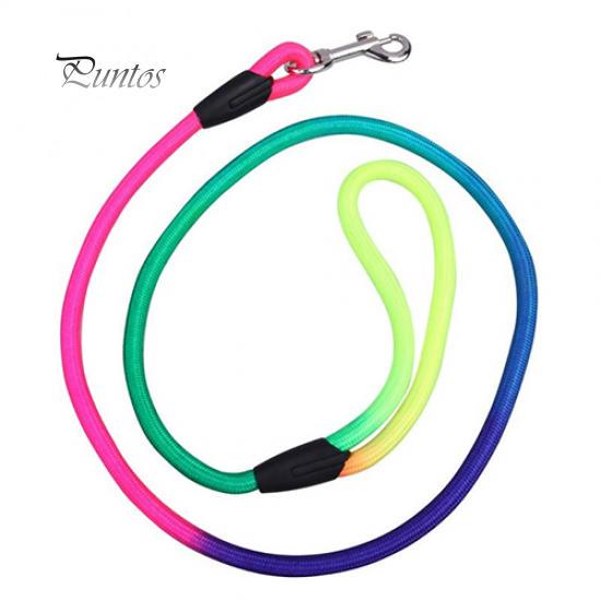 Радужный цветной плетеный пояс для питомцев, поводки для дрессировки