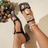 Модные женские сандалии Повседневные Офисные 2025 Новые сандалии Женские Натуральная кожа Вечерние шлепанцы Слингбэки С открытым носком Плоская обувь Сандалии женские