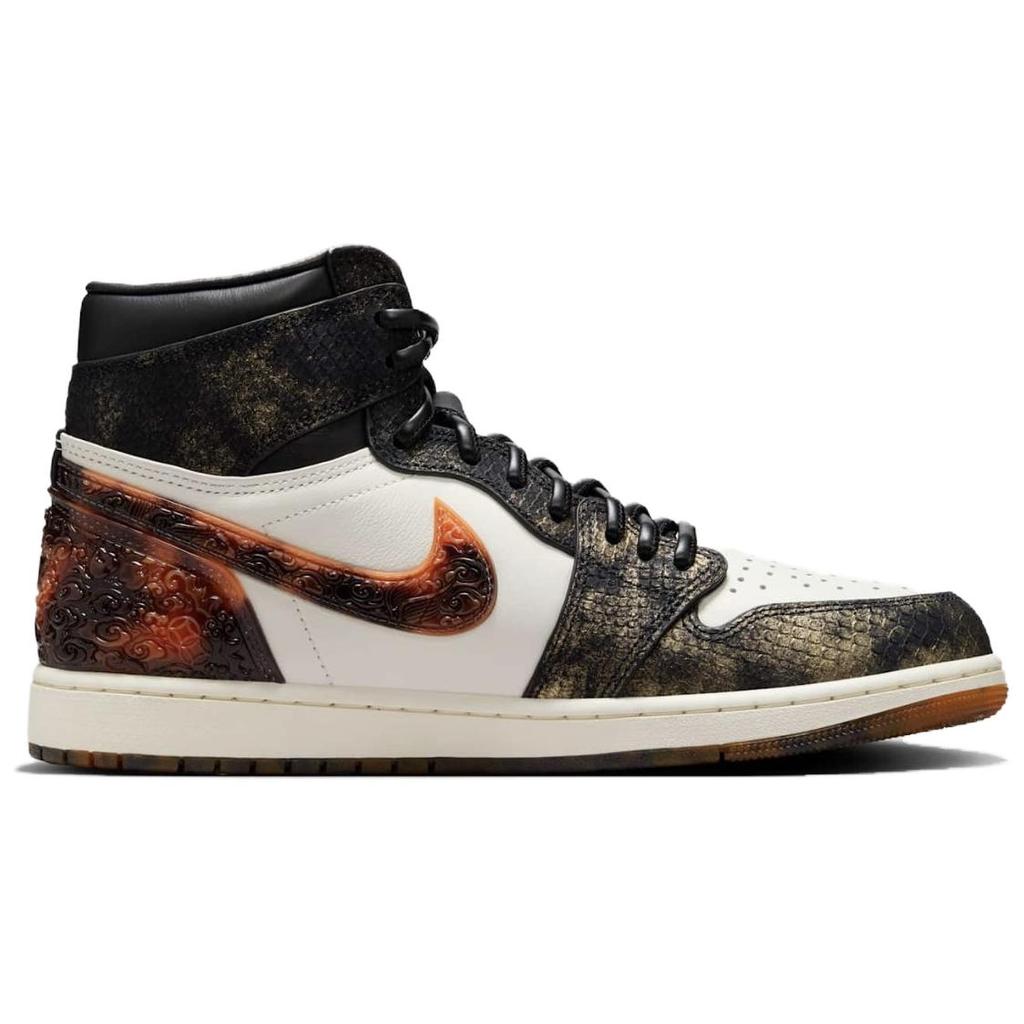 Мужские кроссовки Air Jordan 1 Retro High OG Год Змеи Черный Кремовый Разноцветный IB3165-091