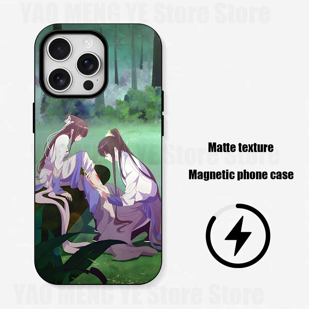 Аниме Психическая Принцесса Матовый Магнитный Для Чехла Для iPhone 17,16,15,14,13,12,11 Pro Plus Mini Max Матовый Чехол