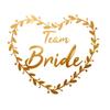 10 шт., золотые наклейки для татуировок Team Bride Tribe, девичник, девичник, подружка невесты, свадебный душ, принадлежности для будущей невесты