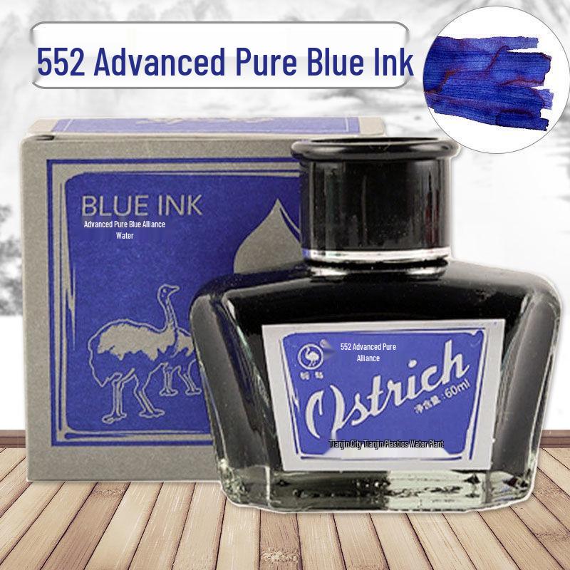 Чернила Ostrich не содержащие углерода для перьевых ручек Серии 5, водостойкие, стираемые, красные/черные/чисто-синие.