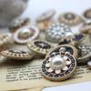 10pcs Luxurious Buttons 18mm Round Metal Shank Buttons Classic Beautiful Pattern Clothes Sewing Supplies