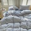 Checkerboard Bedding Set No Comforter Quilt Duvet Cover Pillowcase Flat Sheet Single Queen Size Polyester Bedclothes