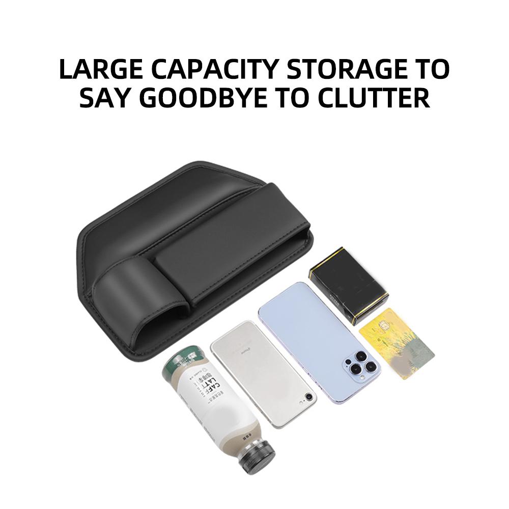 Ящик для хранения в щелях автомобильного сиденья, сумка-держатель для стакана с водой, кожаный универсальный органайзер для заполнения щелей переднего водительского сиденья автомобиля в автомобиле