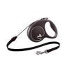 Flexi Black Design Dog Lead, Small Cord (Under 12kg), 5m, Black