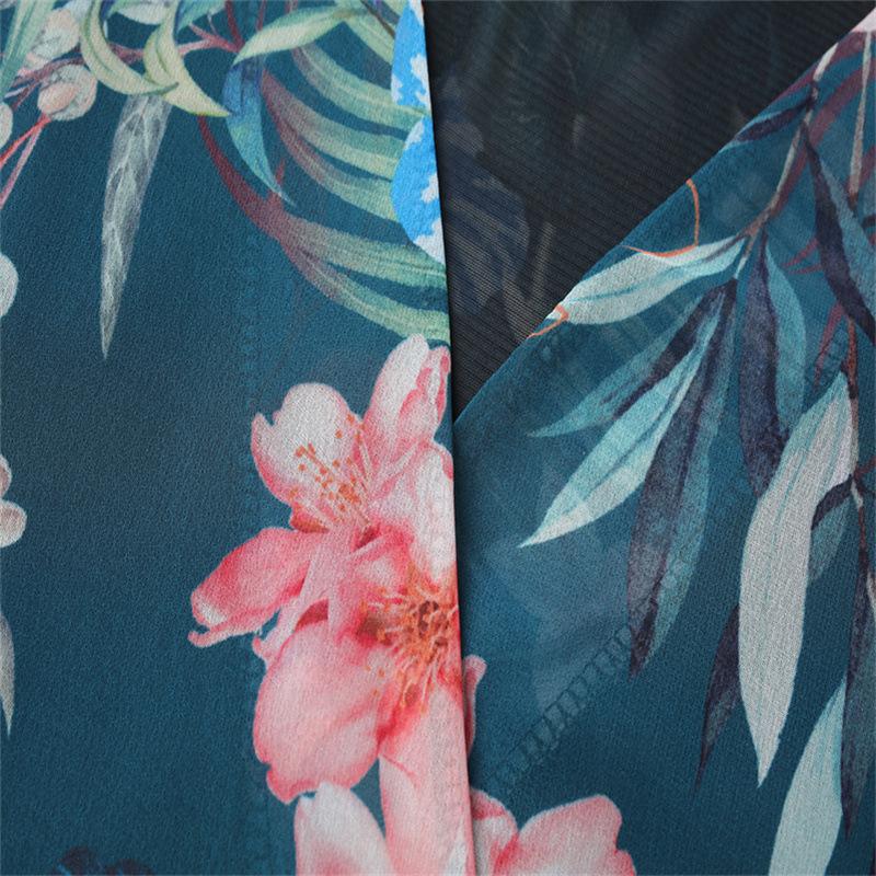 Женское модное летнее платье с цветочным принтом, шифоновое платье без рукавов с разрезом и цветочным принтом, элегантные вечерние платья в стиле бохо