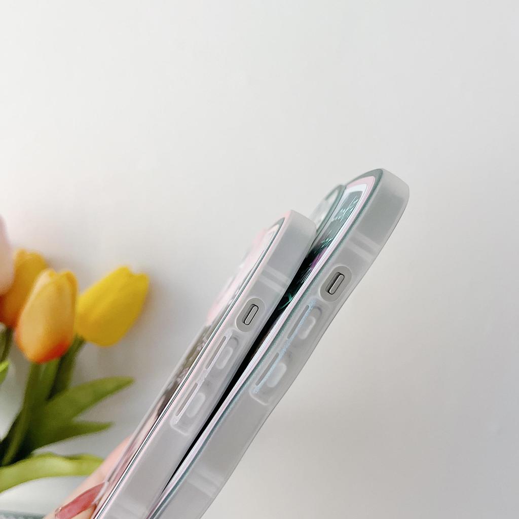Прозрачный силиконовый чехол с волнистым краем для Xiaomi Redmi Note 10 11 12 Samsung A54 A34 A24 iPhone 15 14 13 Funda Butterfly Cute Bear Bunny Cover