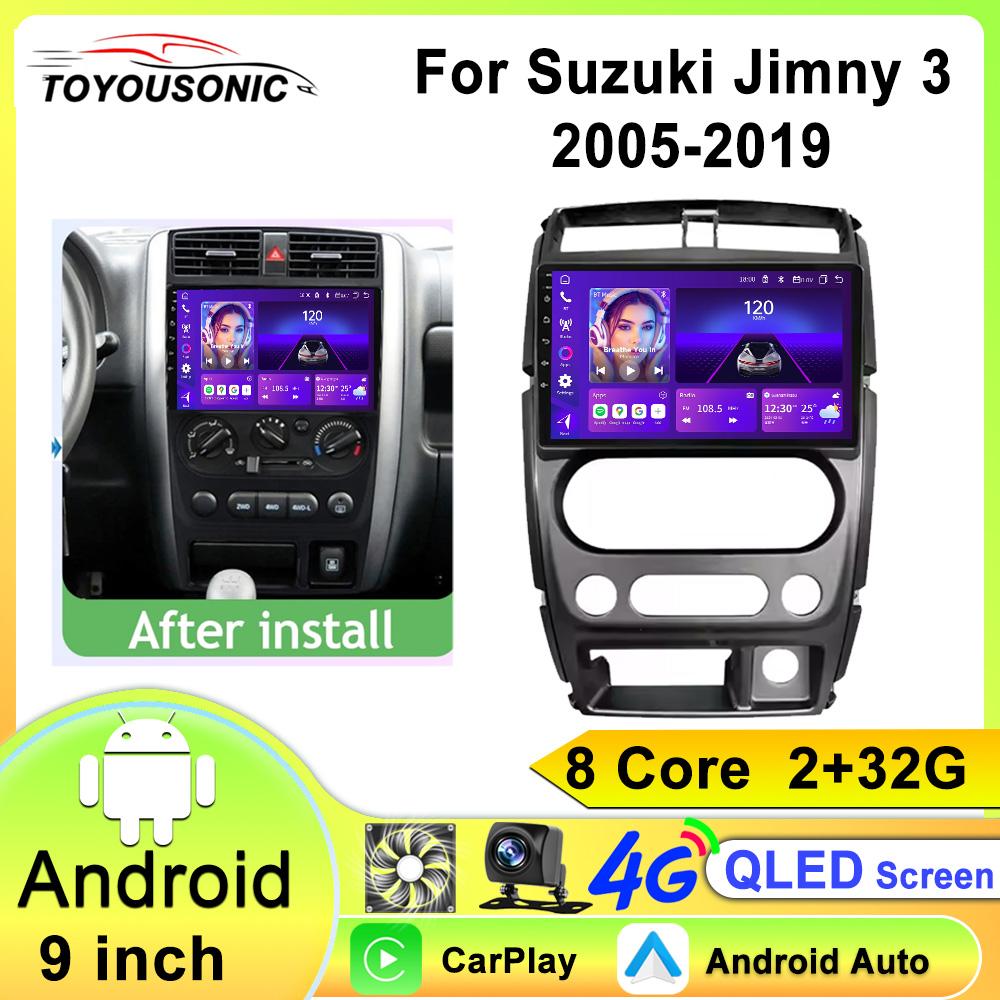 Автомобильное радио Carplay для Suzuki Jimny 3 2005 - 2019 GPS-навигация Android Auto Stereo Wifi Видео Bluetooth Нет 2din DVD