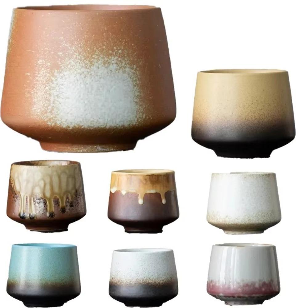 Глазурованные чашки для замены в печи Грубая керамика Чашка для эспрессо Винтажные японские керамические чашки Новая чашка для чая